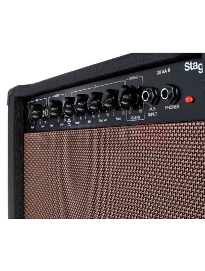 Комбоусилитель для акустической гитары 20Вт, STAGG 20 AA R