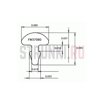 Лады нейзильбер, (ш 2.03 мм, в 0.94 мм) JESCAR FS37080-NS