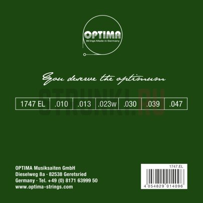 Струны для акустической гитары Optima Acoustic 24K Gold Strings 1747.EL 10-47