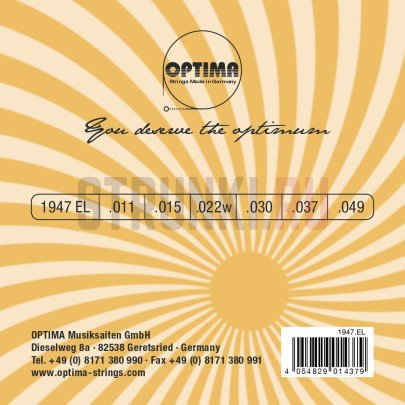 Струны для электрогитары Optima Jazz Swing Chrome Strings 1947.EL 11-49