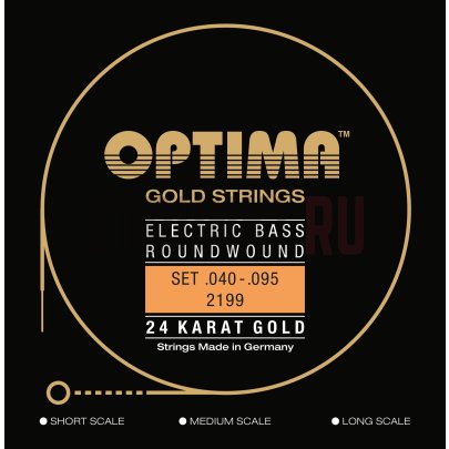 Струны для бас-гитары Optima Bass Guitar 24K Gold 2199.L 40-95