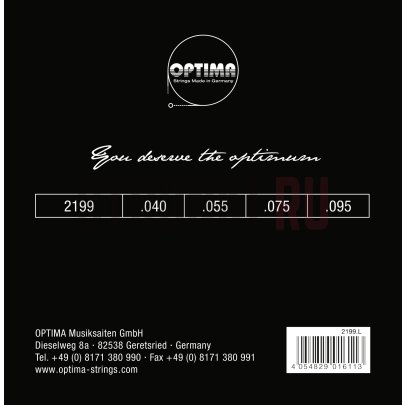 Струны для бас-гитары Optima Bass Guitar 24K Gold 2199.L 40-95