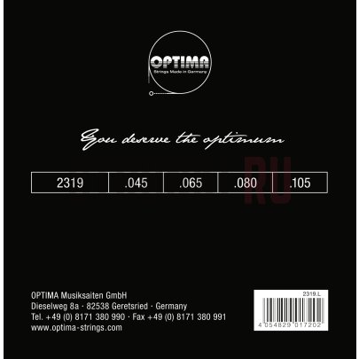 Струны для бас-гитары Optima Bass Guitar 24K Gold 2319.L 45-105