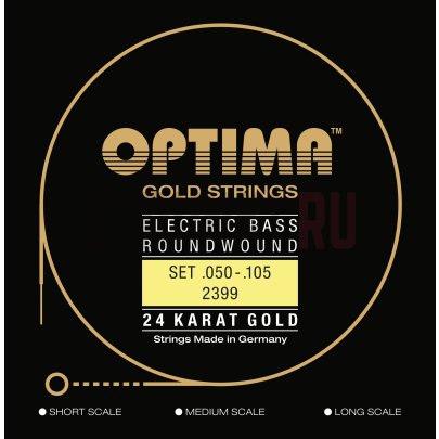 Струны для бас-гитары Optima Bass Guitar 24K Gold 2399.L 50-105