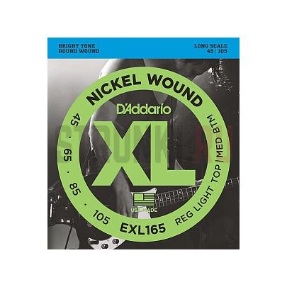 Струны для бас-гитары D'Addario EXL165 45-105