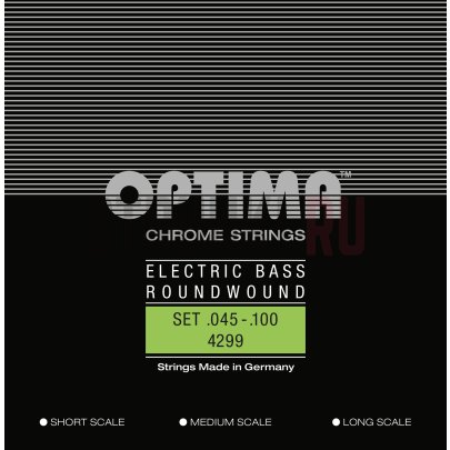 Струны для бас-гитары Optima Bass Guitar Chrome 4299.CB 30-125