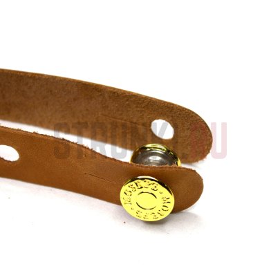 Держатель для ремня на гриф МОЗЕРЪ MF-2, кожаный, коричневый