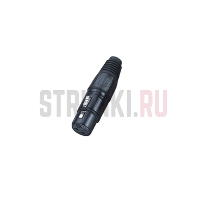 Разъем на кабель XLR female 3Р 3-пиновый CA113 Soundking, черный