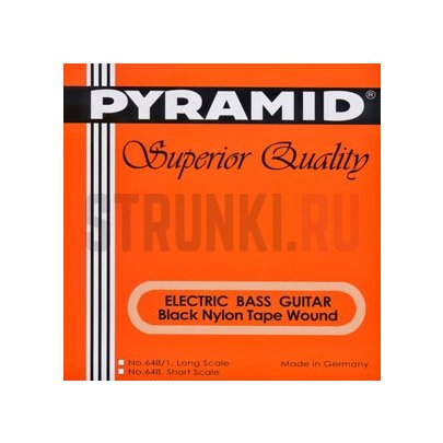 Струны для бас-гитары Pyramid Acoustic Bass Black Tape Nylon 648 55-112