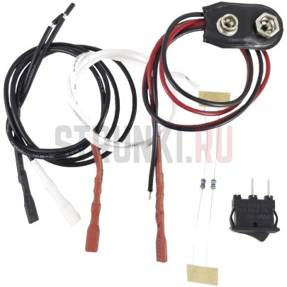 Kill Switch для электрогитары Tesi POCO LED, Momentary, черный/красный, 12 мм