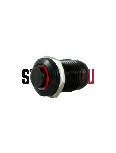 Kill Switch для электрогитары Tesi POCO LED, Momentary, черный/красный, 12 мм