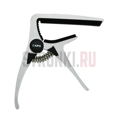 Каподастр для акустической гитары, серебристый Aroma AC-20 silver