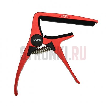 Каподастр для классической гитары, красный Aroma AC-20C red