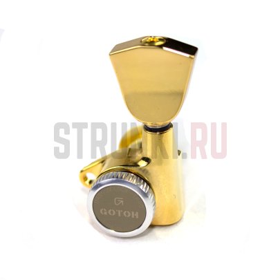 Колок одиночный GOTOH SG301-MGT-04-o, Long, правый, золотой
