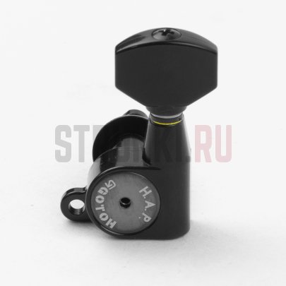 Колок одиночный для электрогитары, GOTOH SG360-HAPM-07-n, Ex-Long, правый, чёрный