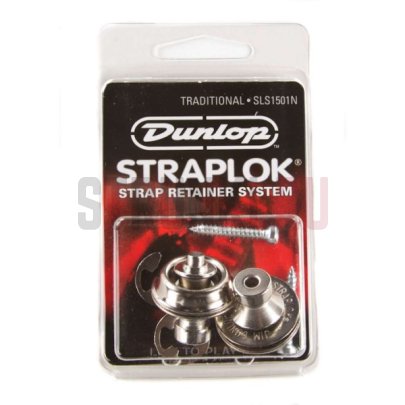 Комплект стреплоков (пара), DUNLOP SLS1501N TRADITIONAL, металлик