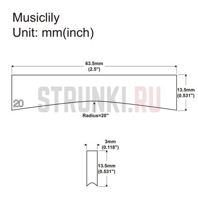 Пресс-вставка для ладов Musiclily MX2292 20 дюймов