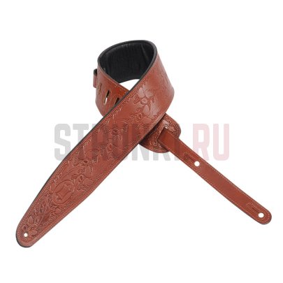 Ремень для гитары, кожаный, коричневый, Levy's PM44T01-WAL Heirloom Series