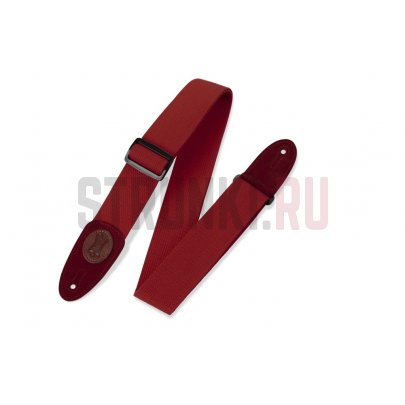 Ремень для гитары, хлопок, красный, Levy's MSSC8-RED Classics Series