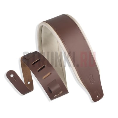 Ремень для гитары, коричневый/кремовый, Levy's M26PD-BRN-CRM Classics Series