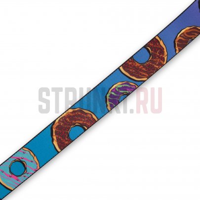 Ремень для гитары, полиэстер, рисунок Donuts, Levy's MPD2-120 Print Series