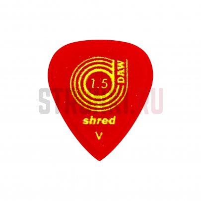 Медиатор Daw Man Shredline, Pointed, красный, 1.5 мм, 1 шт.