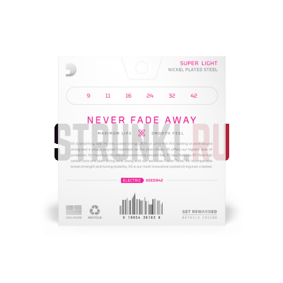 Струны для электрогитары D'Addario XSE0942 XS Nickel 9-42