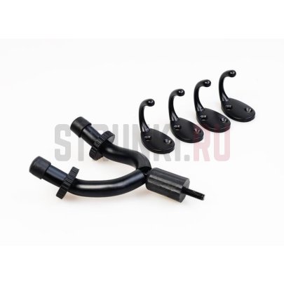 Настенный держатель для гитары (крюк), с крючками и полкой, Guitto GGS-09