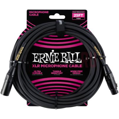 Микрофонный кабель ERNIE BALL 6073, 7.62 метра, черный