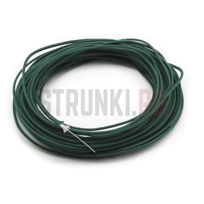 Винтажный провод распайки, зеленая тканевая изоляция, PARTSLAND, 100 см