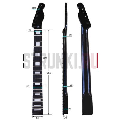 Гриф для электрогитары Telecaster, кленовый, 22 лада, Bestwood TL M8 Mate