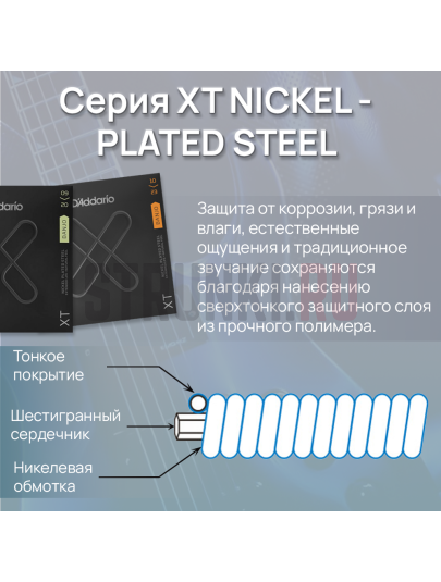 Струны для банджо D'Addario XTJ0920 XT 9-9