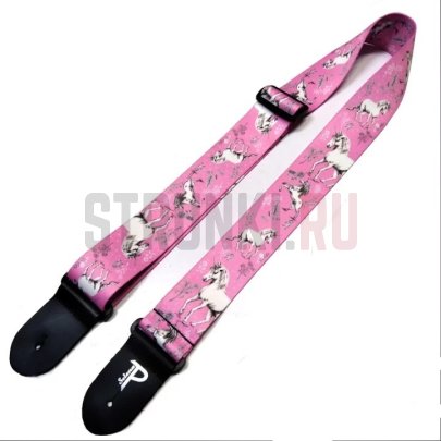 Ремень для гитары Perri's LPCP-7210, розовый с рисунком