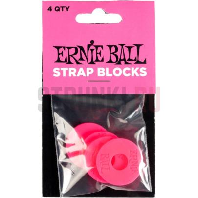 Резиновые стреплоки для гитары ERNIE BALL 5623, розовые, 4 шт