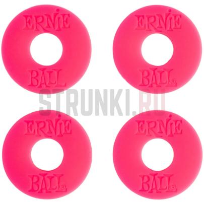Резиновые стреплоки для гитары ERNIE BALL 5623, розовые, 4 шт
