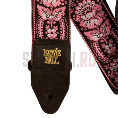 Ремень для гитары ERNIE BALL 5347 Jacquard Pink Orleans, розовый с рисунком