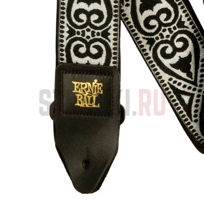 Ремень для гитары ERNIE BALL 5345 Jacquard Black Heart, с рисунком