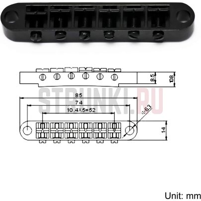 Бридж Tune-O-Mati PARTSLAND BM-01-BK, черный