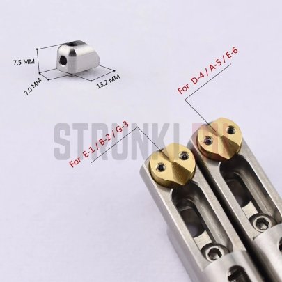 Бридж + топлок для безголовой гитары, Partsland, хром