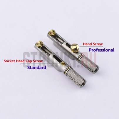 Бридж + топлок для безголовой гитары, Partsland, хром