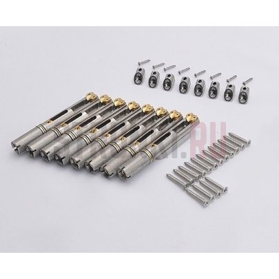 Бридж + топлок для безголовой гитары, Partsland, хром