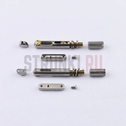 Бридж + топлок для безголовой гитары, Partsland, хром