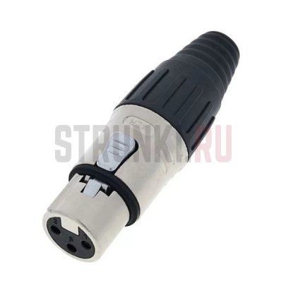 Разъём XLR, female, 3-pin, Seetronic SCSF3, хром
