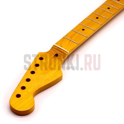 Гриф для леворукой электрогитары Stratocaster, кленовый, 22 лада, Bestwood ST M1 22F LH High Gloss