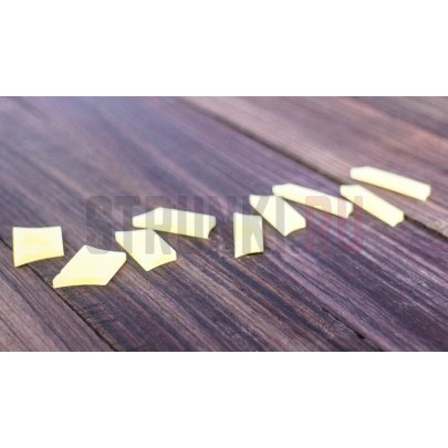 Уценка! Комплект инлея кремовый перламутр межладовые вставки "ромбы, PARTS IN-3, целлулоид