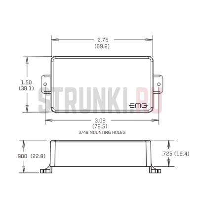 Звукосниматель хамбакер EMG 514.00 89 Dual Mode Black, черный