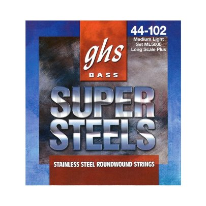 Струны для бас-гитары GHS Super Steels ML5000 44-102