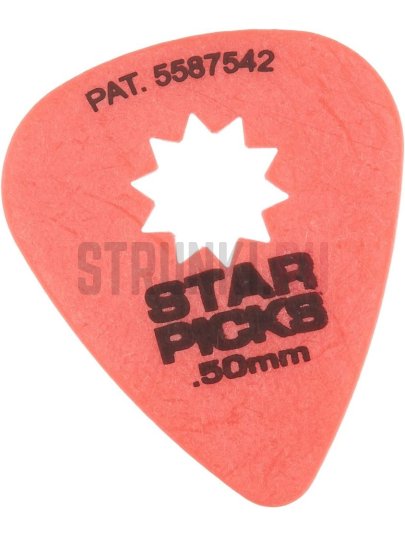 Набор медиаторов Everly 30021 Star Pick, красные, 0.5 мм, упаковка 12 шт.