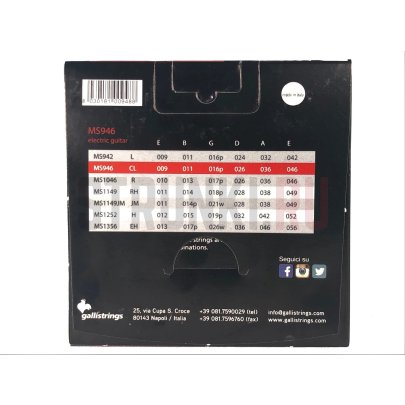 Струны для электрогитары GALI MS946, сталь - (9-46)