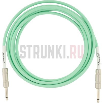 Кабель инструментальный FENDER 10" Original INST CABLE Surf Green, прямой-прямой, зелёный, 3.05 м
